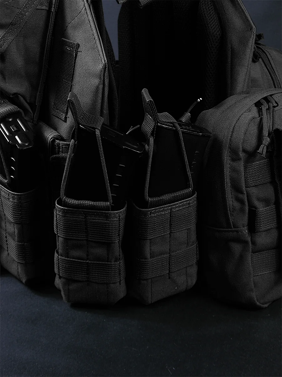 👉 M.O.L.L.E. Подсумок открытый сдвоенный под 2 магазина АК (черный/black) - https://ab...