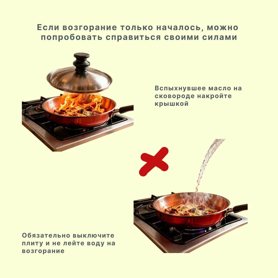 Безопасность при пожаре 🧯

Если в квартире что-то загорелось, первым делом не рискуйте собой. Детям