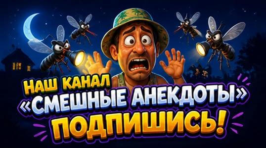 Мужики в походе сидят у костра, выпивают, шутят — всё отлично. Единственная проблема — комары. Их пр