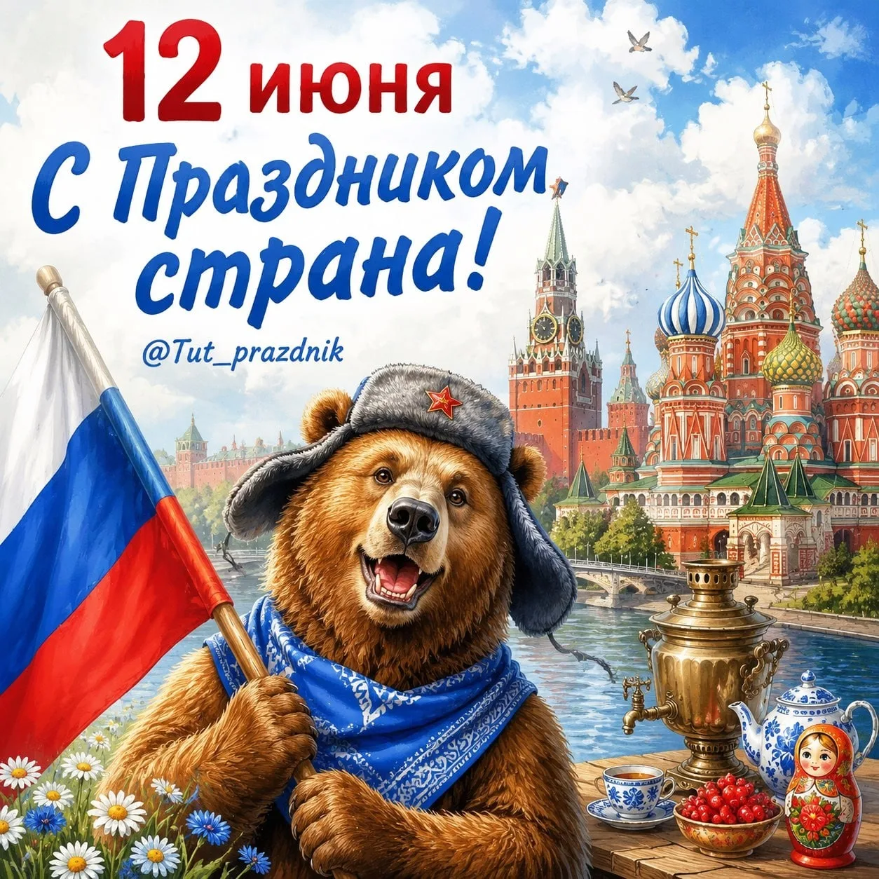 С Днём России! 🇷🇺

Красивые открытки ❤️