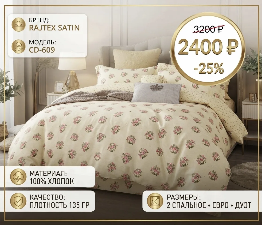Наш новый комплект Satin CD-609 — это идеальное сочетание эстетики и комфорта.
