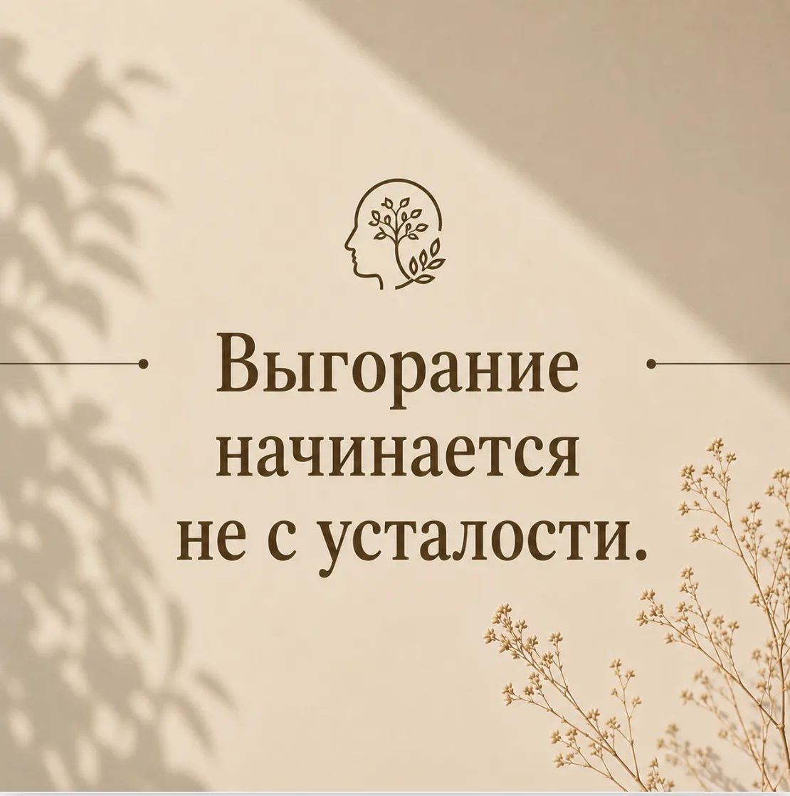Выгорание начинается не с усталости.

Эмоциональное выгорание редко приходит внезапно.

Обычно всё н