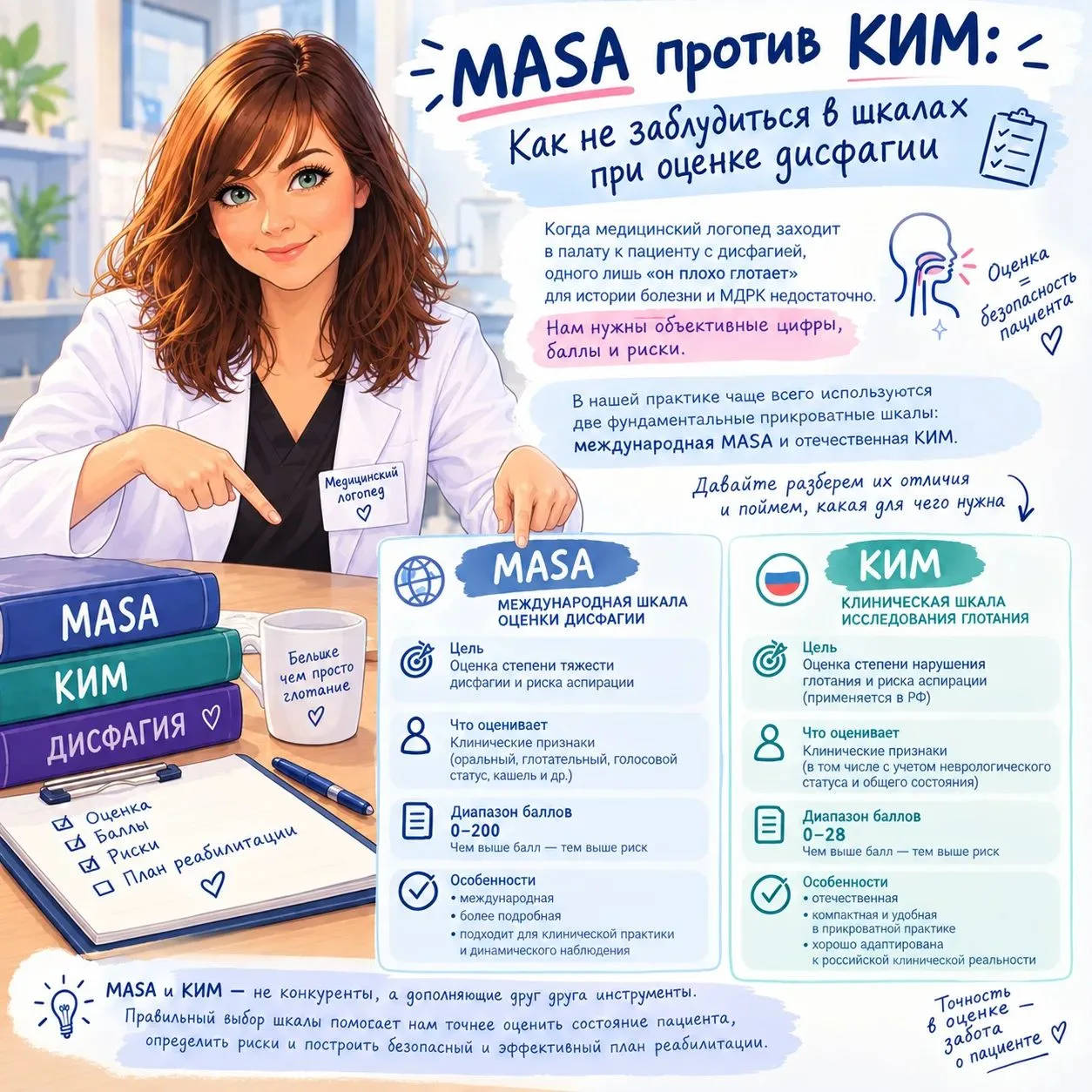 MASA против КИМ: Как не заблудиться в шкалах при оценке дисфагии