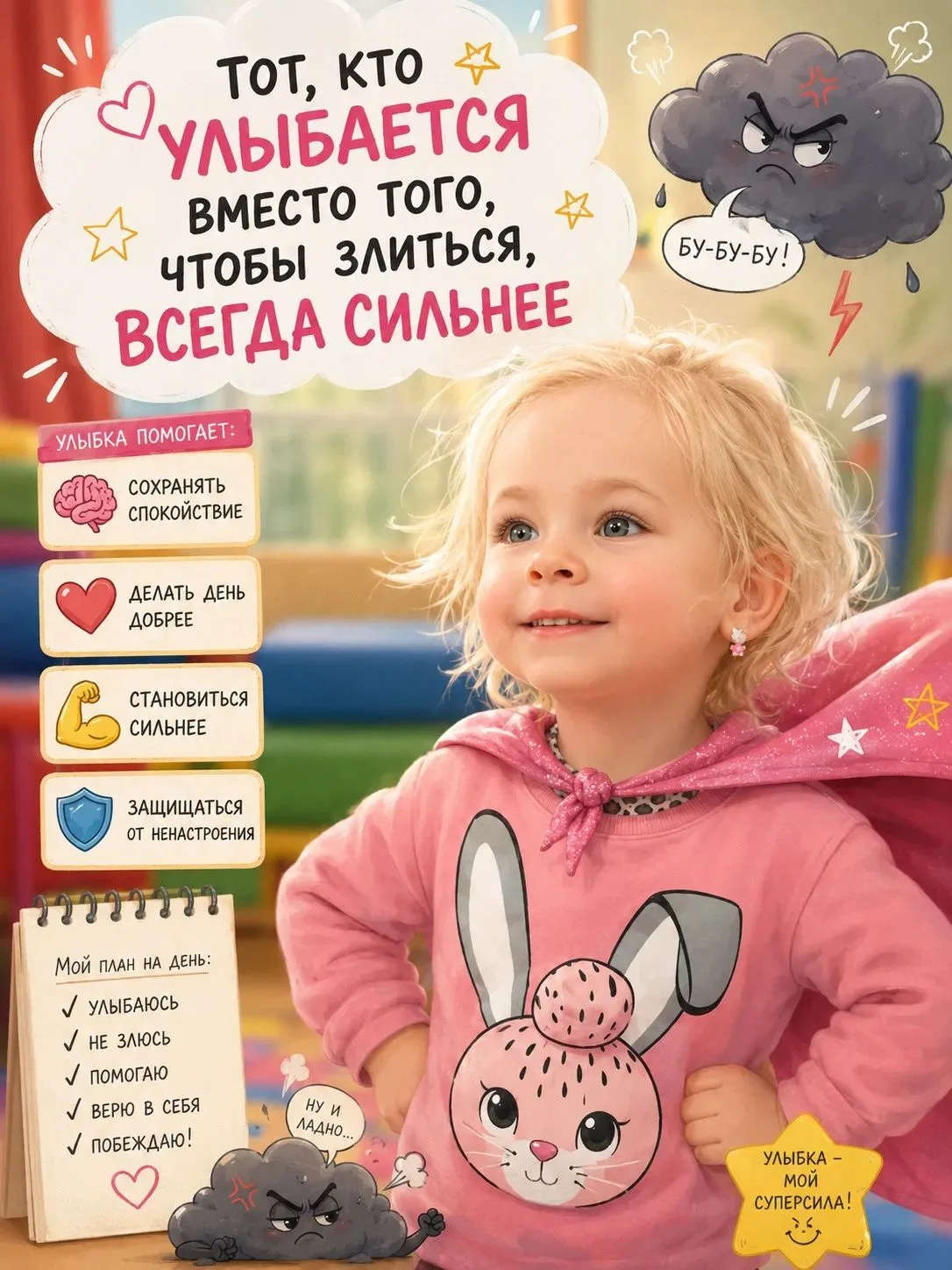🌟 Доброе утро! Начинаем понедельник с важного правила: улыбка — наша главная суперсила...