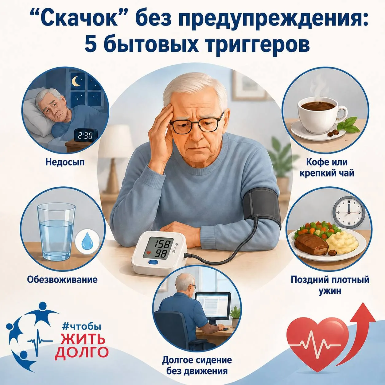 Давление не всегда растёт из-за болезни: на его значения могут повлиять вполне обычные ...