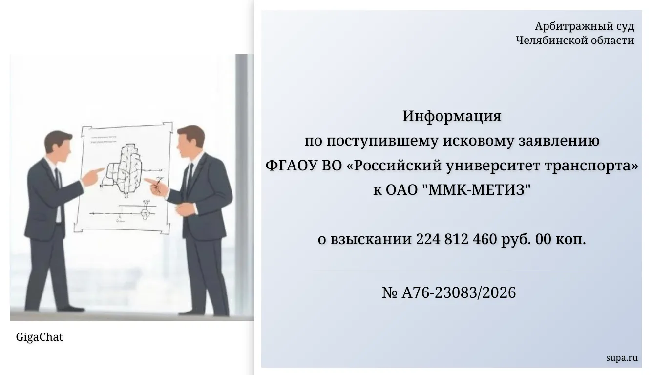 ⚖  Информация по делу № А76-23083/2026
 
❗📝 Федеральное государственное автономное образовательное 