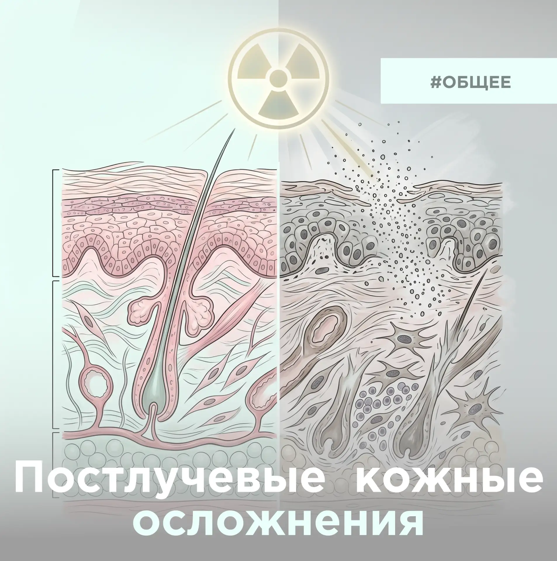 Тему постлучевых осложнений начну освещать с лучевых повреждений кожи и мягких тканей. 

Лучевая тер