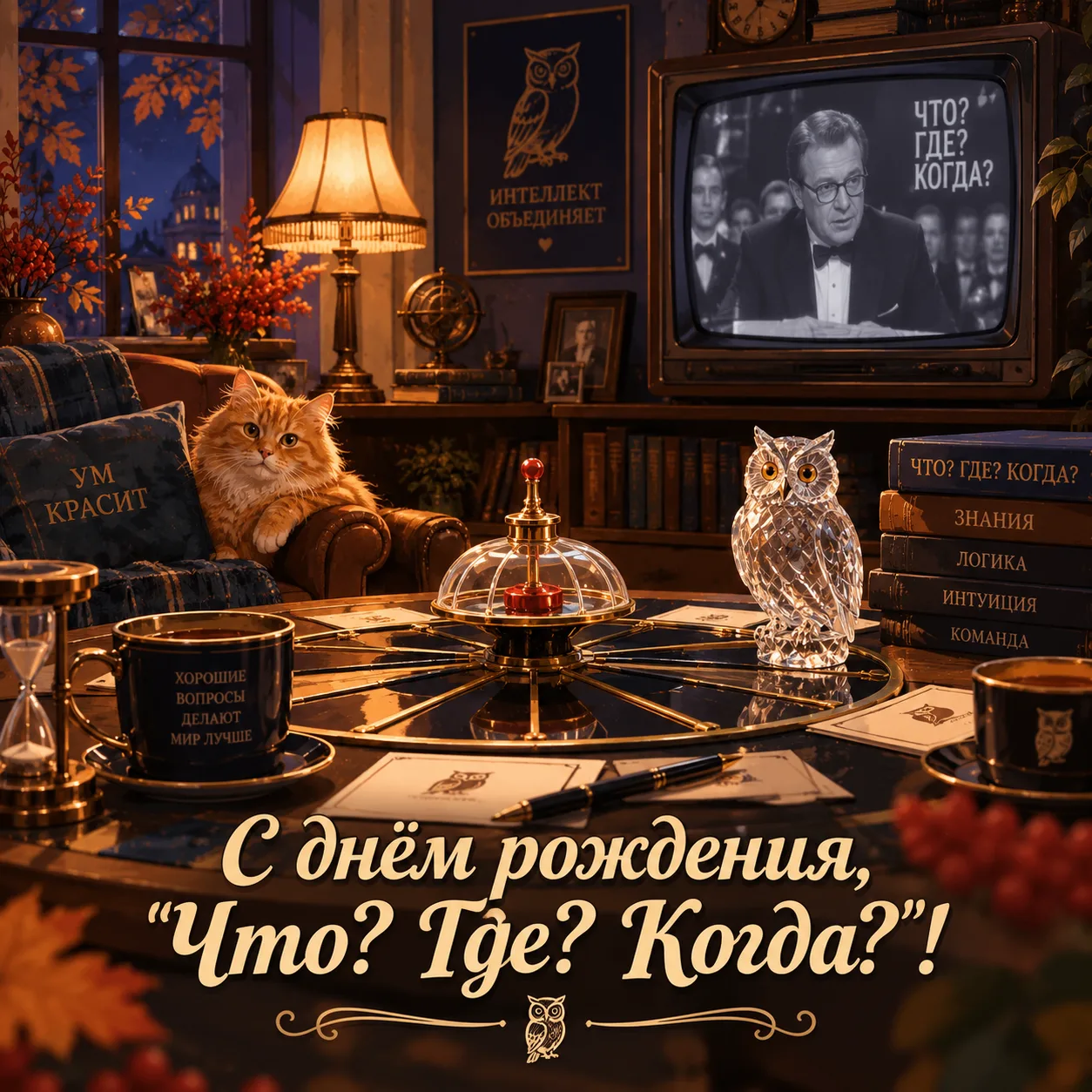 🧠 Друзья, сегодня — день рождения «Что? Где? Когда?»!