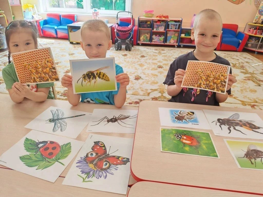🐝 «Опасные насекомые: пчёлы» — учимся беречь природу и себя  На этой неделе наши дошколята знакомили