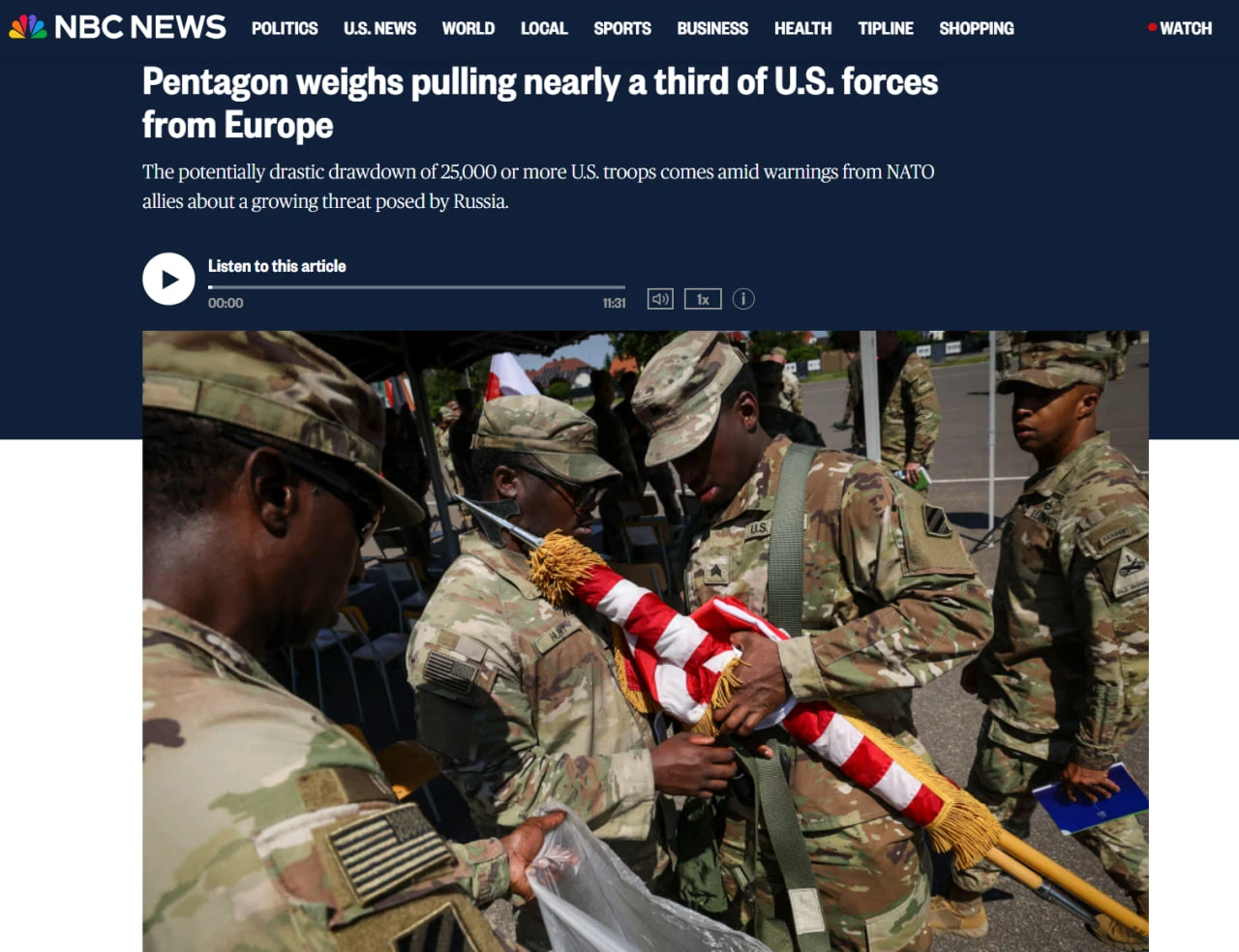 США могут вывести из Европы до 40 тысяч военнослужащих — NBC News
