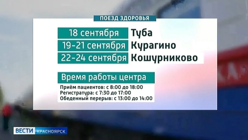 «Поезд здоровья» отправляется в Курагинский округ