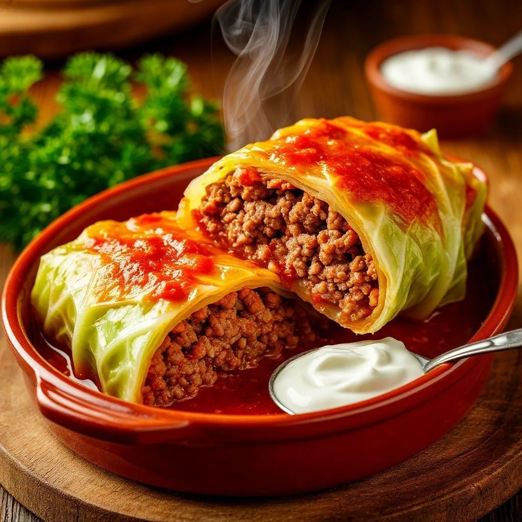 **Ленивый голубец-рулет** 🥬✨