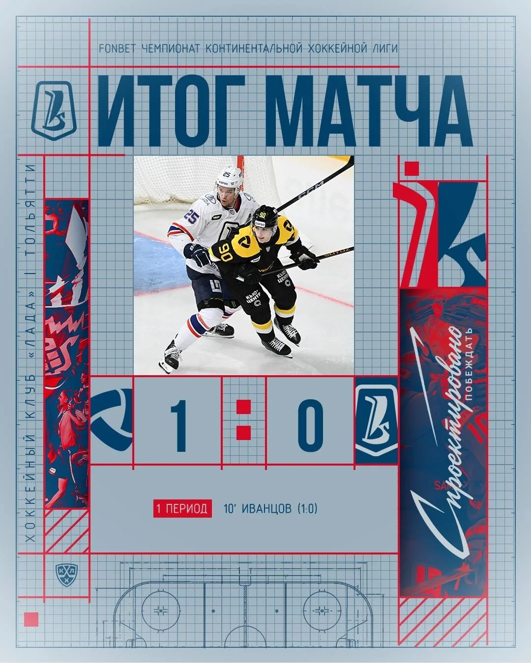 🏒Одна шайба решила исход встречи с «Северсталью»