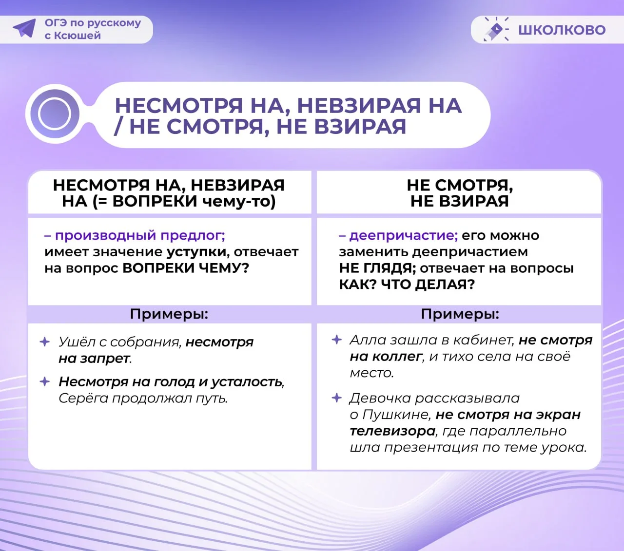 Вторая часть теории по написанию производных предлогов 🌸  Рассмотрим теперь их слитное написание  #з