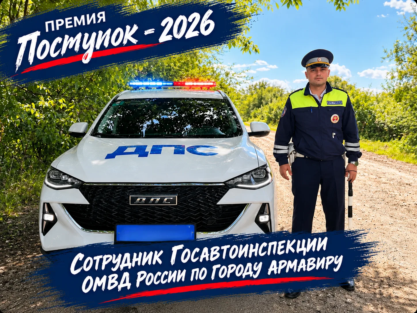 👏 Знакомим вас с героем премии «Поступок» — сотрудником Госавтоинспекции ОМВД России п...