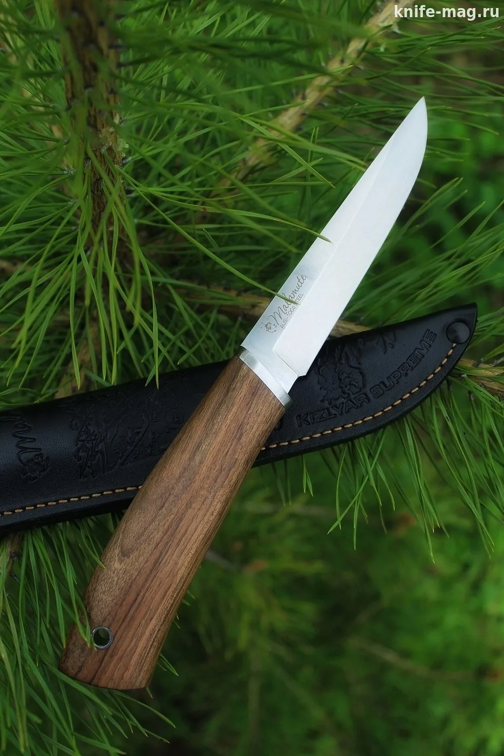 Туристический нож Malamute AUS-10 Cobalt StoneWash