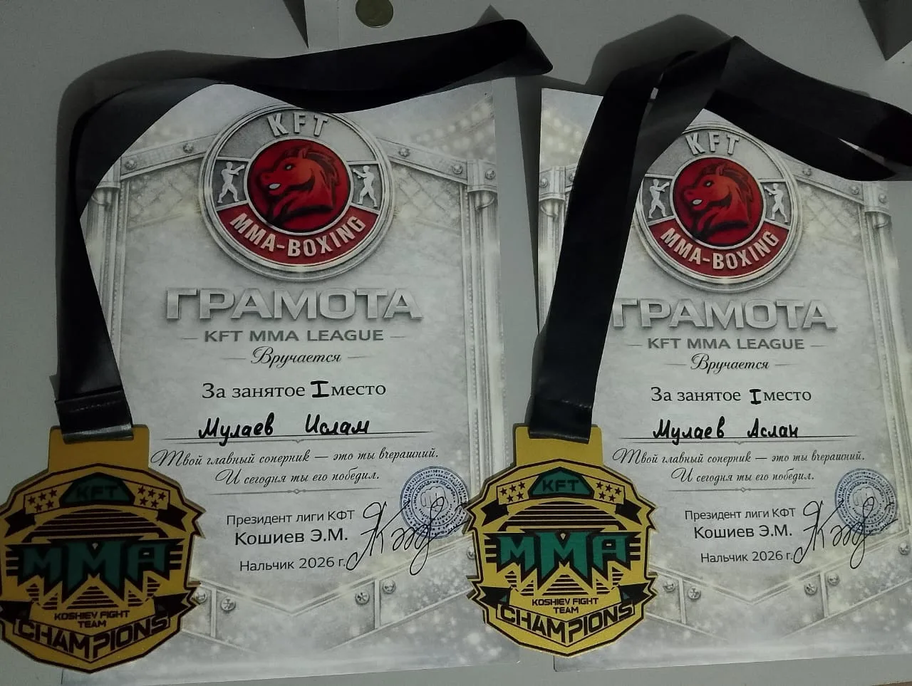 Поздравляем братьев Мулаевых 💪🏻👏 Дальнейших успехов и побед 💙