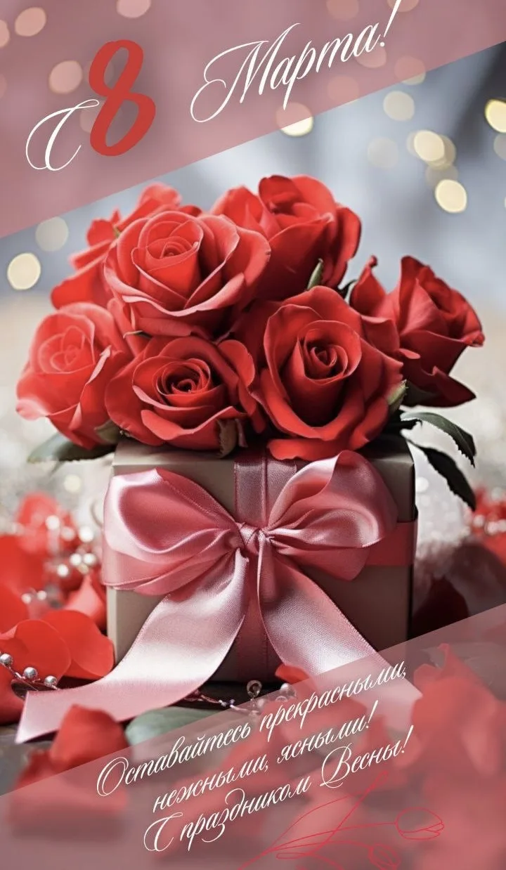 🌸 Дорогие девочки и девушки, уважаемые учителя и любимые мамы!  Сердечно поздравляем вас с чудесным 