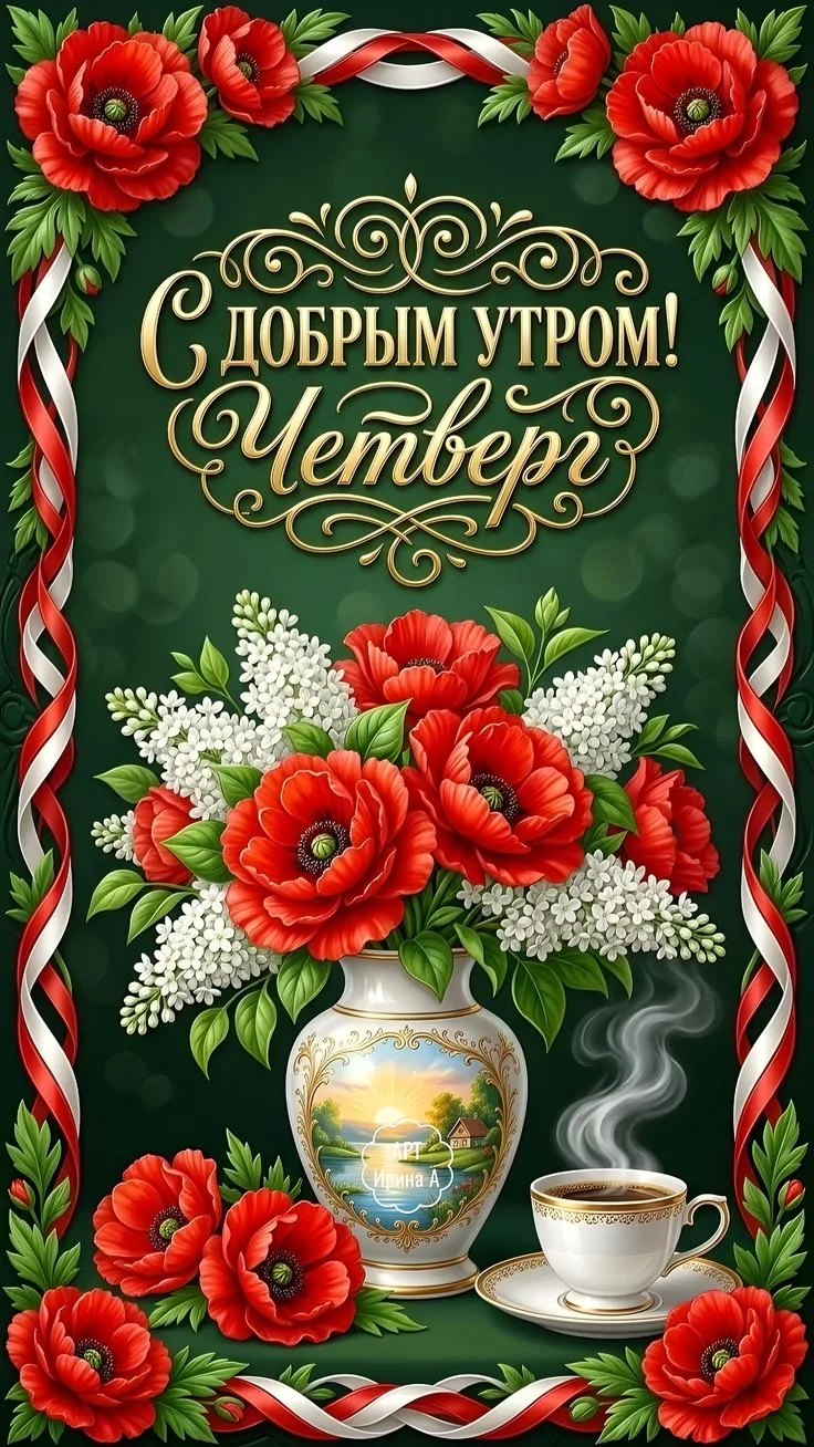 Пусть это прекрасное утро сделает добрым весь ваш день! ☕🌞🌹