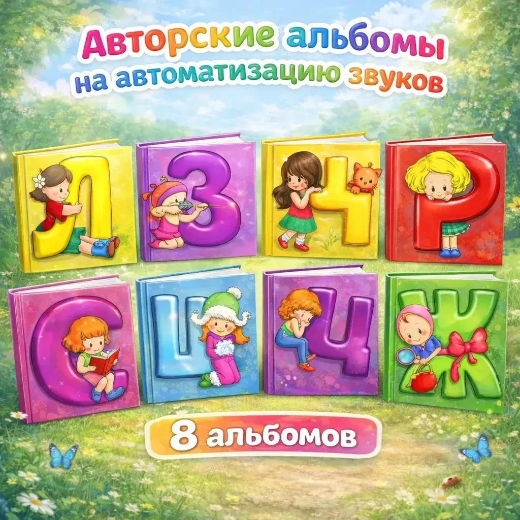 🔥 8 готовых альбомов по автоматизации звуков

Ж, Ш, Л, Р, С, З, Ч, Ц

Больше не нужно тратить часы 