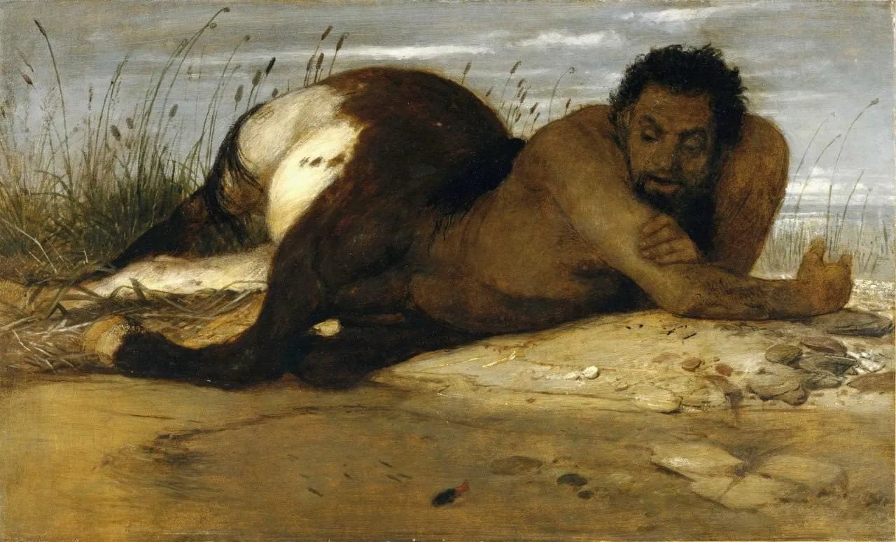 «Отдыхающий кентавр»

Арнольд Бёклин, 1883

@mythology