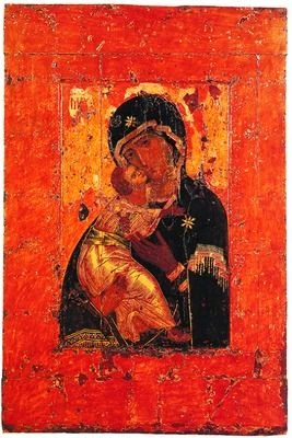 Владимирская икона Божией Матери. Константинополь. До 1130 г. (Ц. свт. Николая в Толмач...