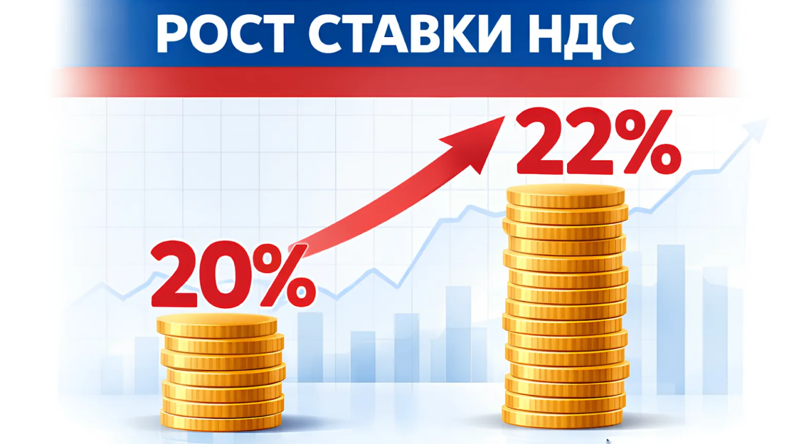 С 1 января 2026 года налог на добавленную стоимость (НДС) увеличился с 20 до 22%.