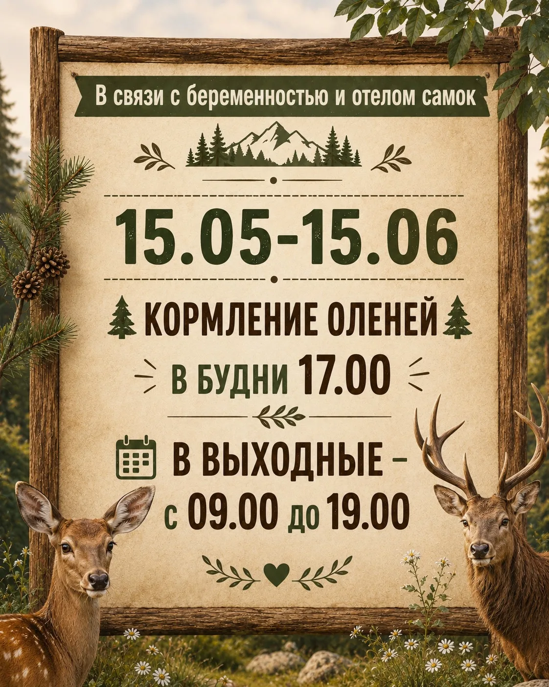 🦌 Друзья, у нас временно меняется расписание!