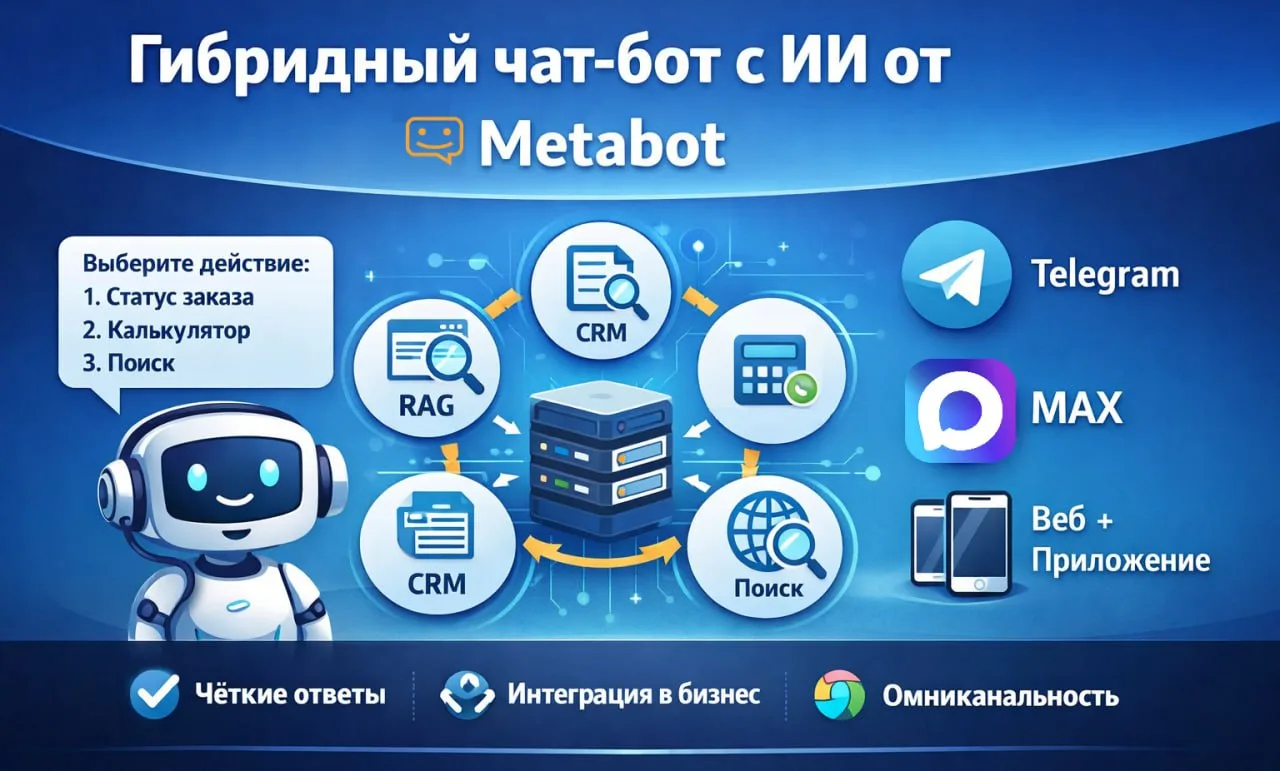Гибридный чат-бот с ИИ от Metabot