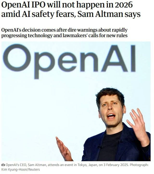 Гендиректор OpenAI Сэм Альтман вслед за руководителем другого ИИ-гиганта Anthropic Дари...
