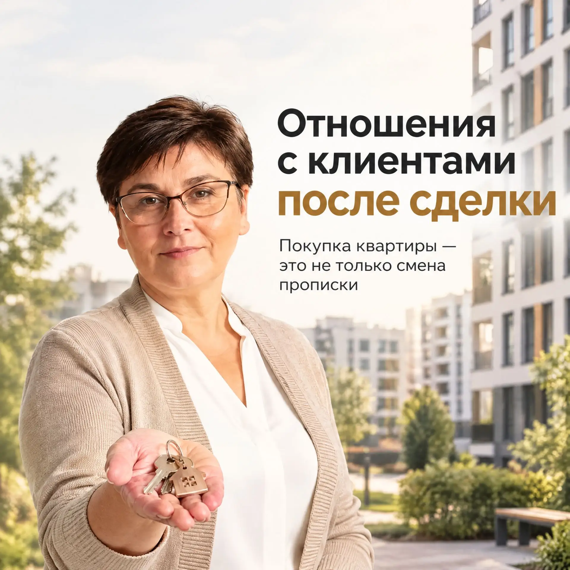 Сделка закрыта, ключи на руках — а мы с клиентами всё равно остаёмся на связи.
