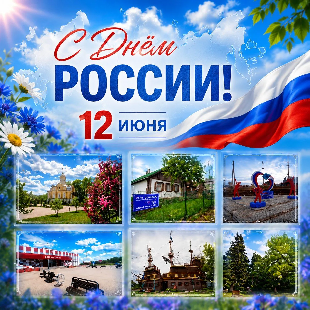 С праздником, с Днём России!
Это день нашей общей гордости и единства. Страна — это не просто террит