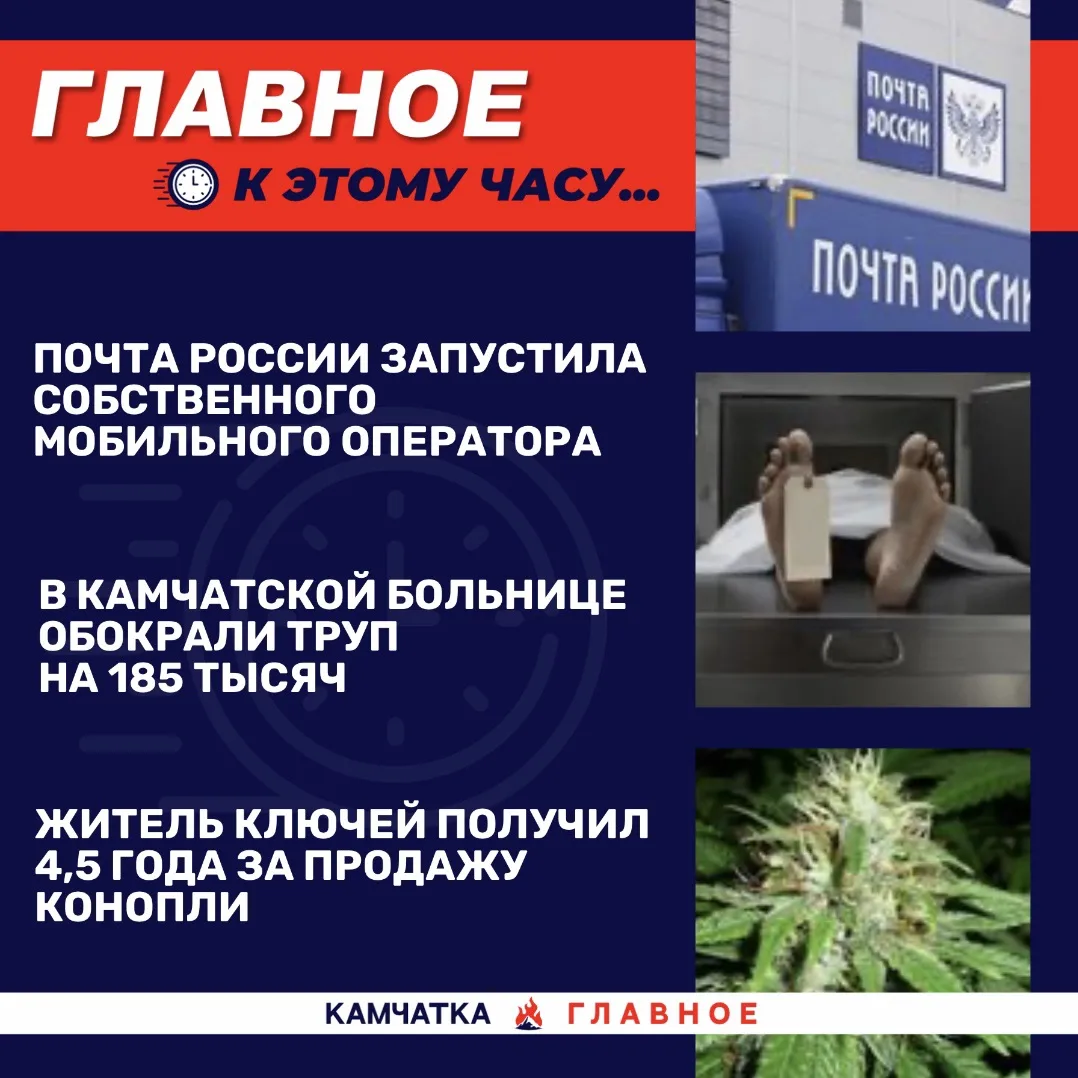 К этому часу…

Собрали для вас топ новостей к 12:30 по Камчатке.

«Вся Камчатка» сообщает, что в кам