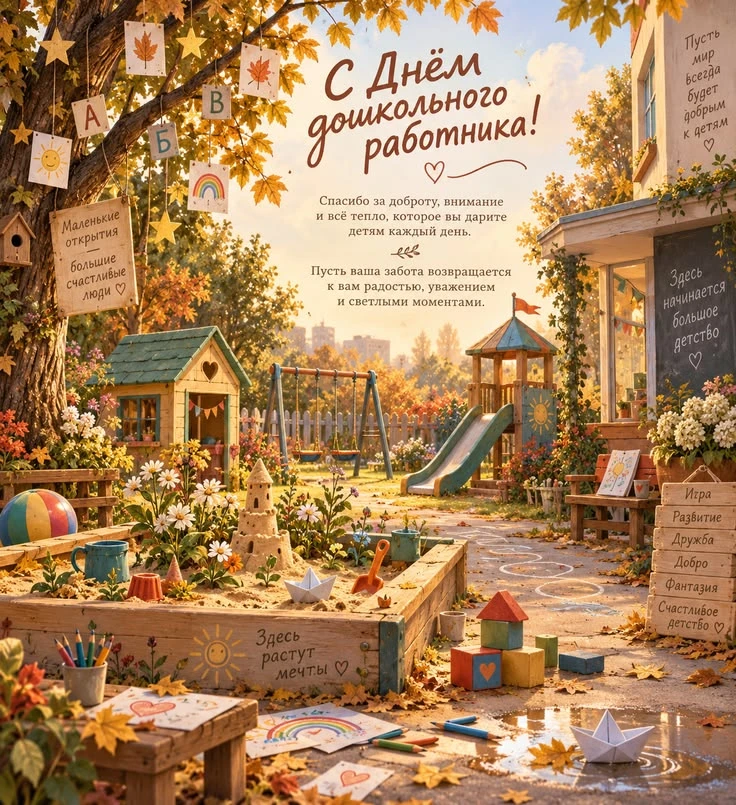🌸 С ДНЁМ ДОШКОЛЬНОГО РАБОТНИКА! 🌸