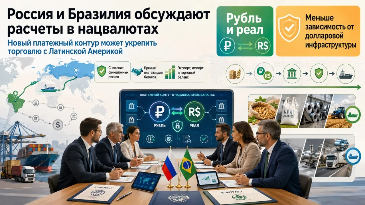 Бразилия хочет перейти к национальным валютам в расчетах с Россией, заявил посол страны в Москве Сер