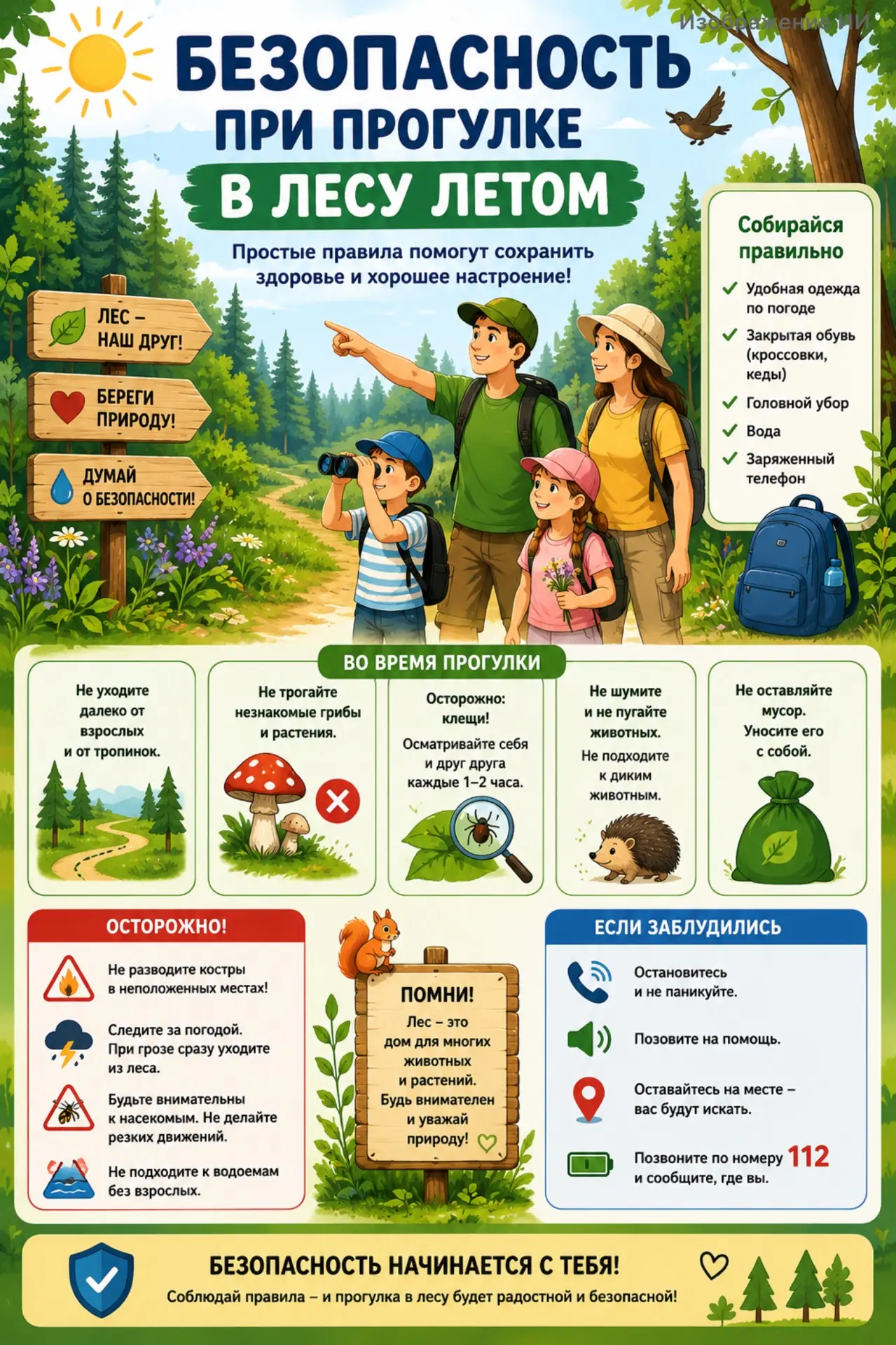🌲 Впереди выходные, а значит многие семьи отправятся на прогулки в лес. Свежий воздух,...