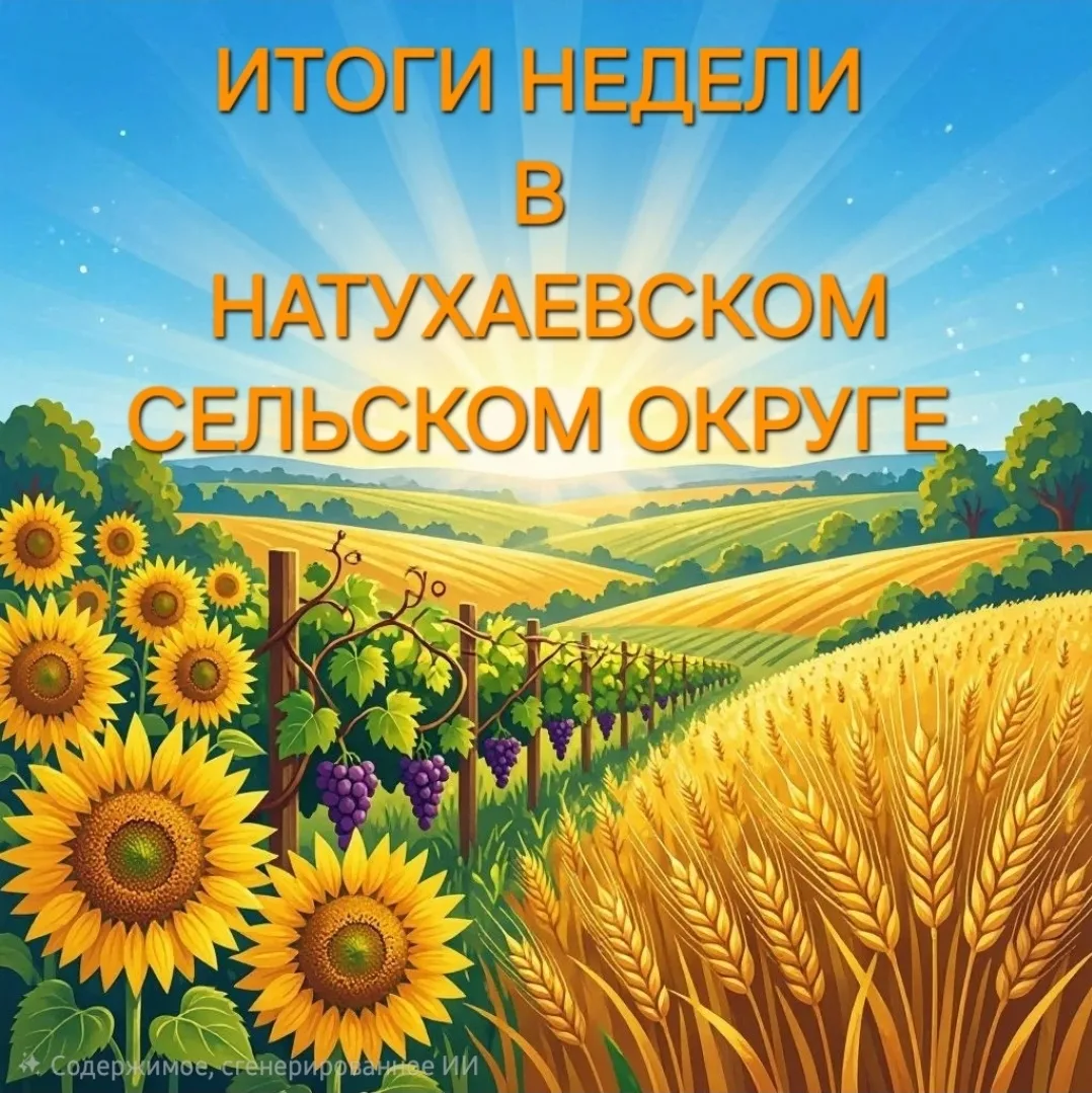 📣Итоги работы администрации Натухаевского сельского округа за период с 07 по 13 сентяб...