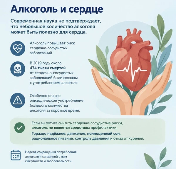 🍷🫀Алкоголь и сердечно-сосудистая система