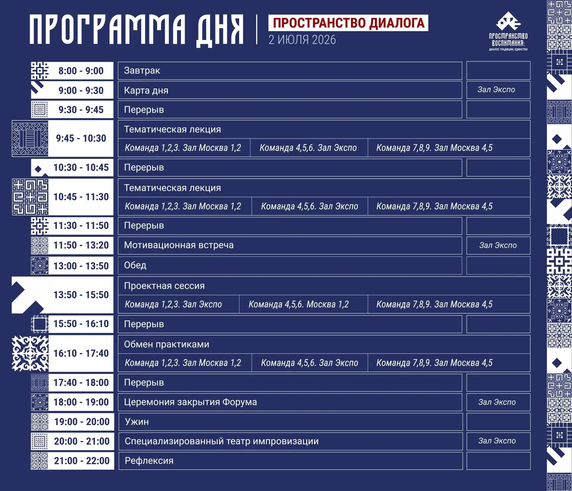 ВЕСТИ С ФОРУМА

💫 Воспитательные пространства – места, где рождаются возможности
 мероприятия Всеро