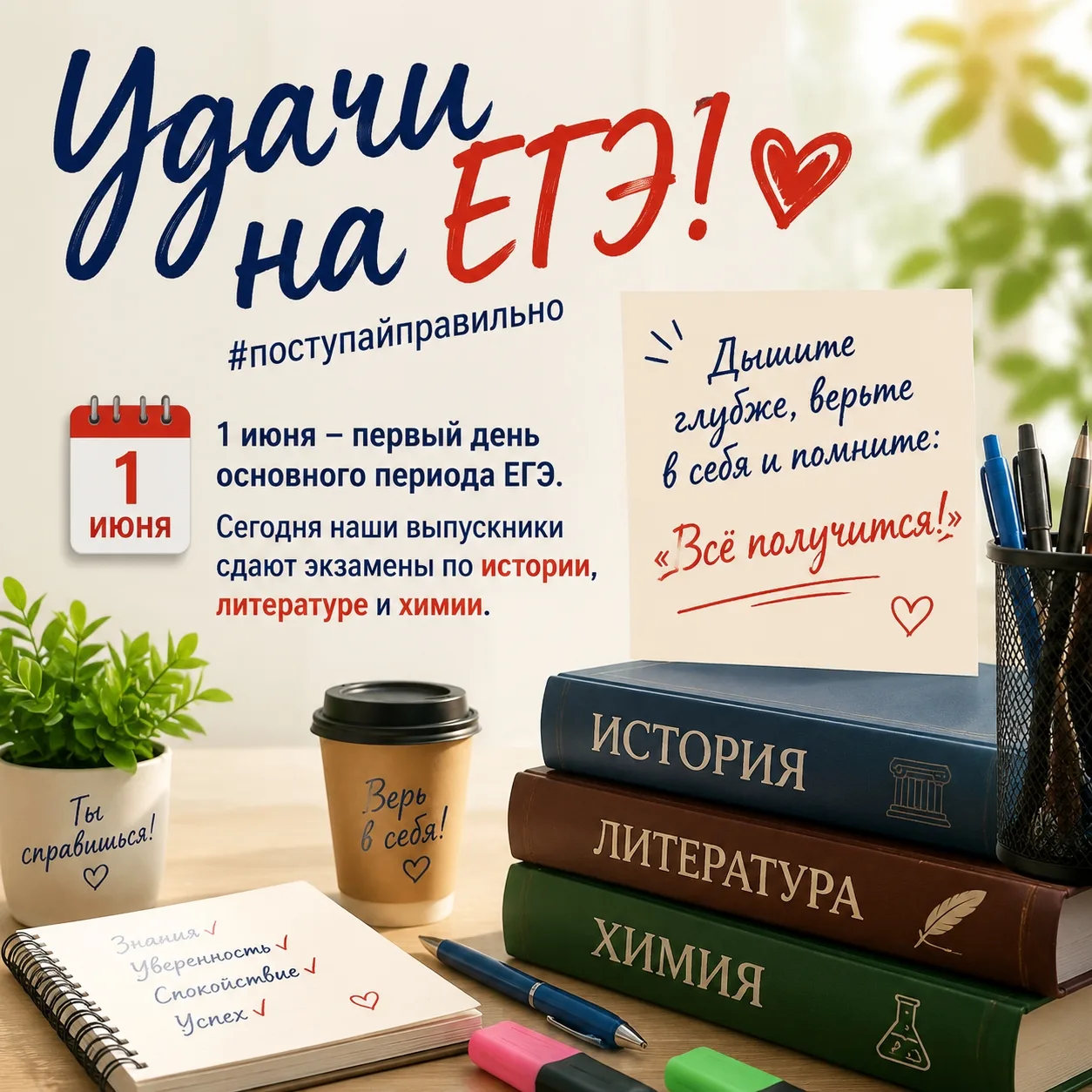 Сегодня хочется обнять каждого выпускника страны, который зайдёт на пункт ЕГЭ.