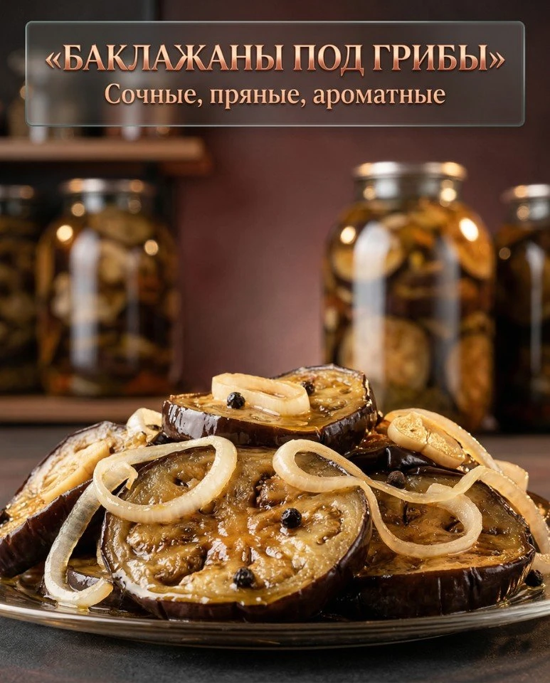 Баклажаны маринованные "под грибы"