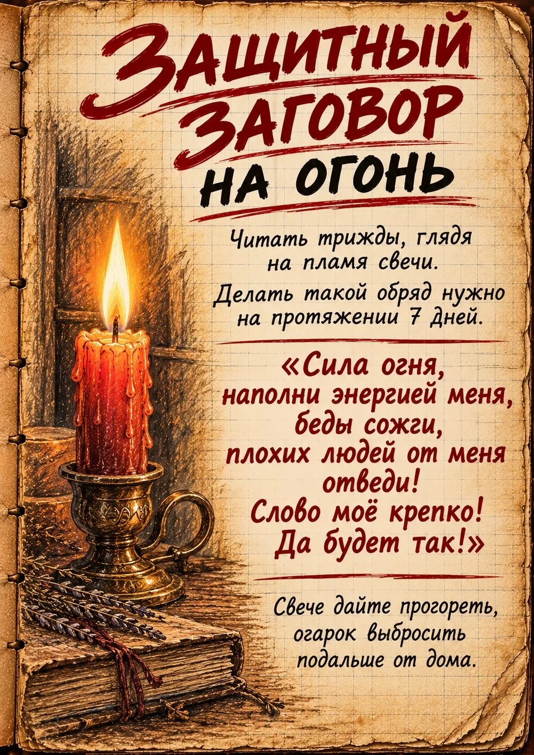 🔥 ЗАЩИТНЫЙ ЗАГОВОР НА ОГОНЬ