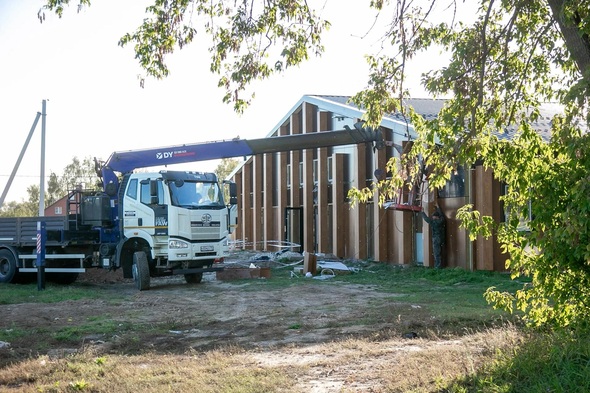 🏛️ В деревне Зарудня подходит к завершению строительство нового Дома культуры.