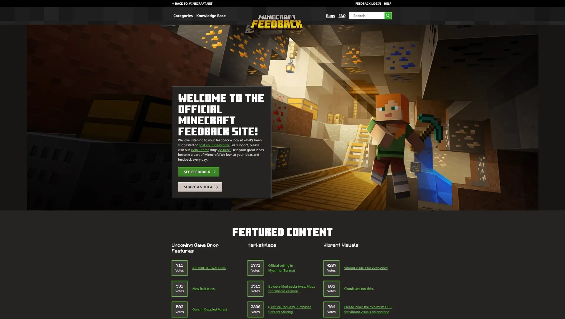 💡 Feedback Minecraft обновился!