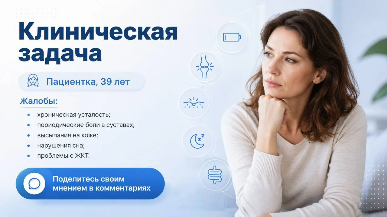 Коллеги, предлагаем вам решить клиническую задачу и поделиться своим профессиональным подходом.

Сит