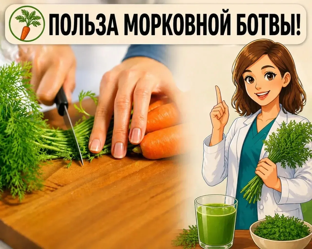 🥕В следующий раз не выбрасывайте зелень от моркови!