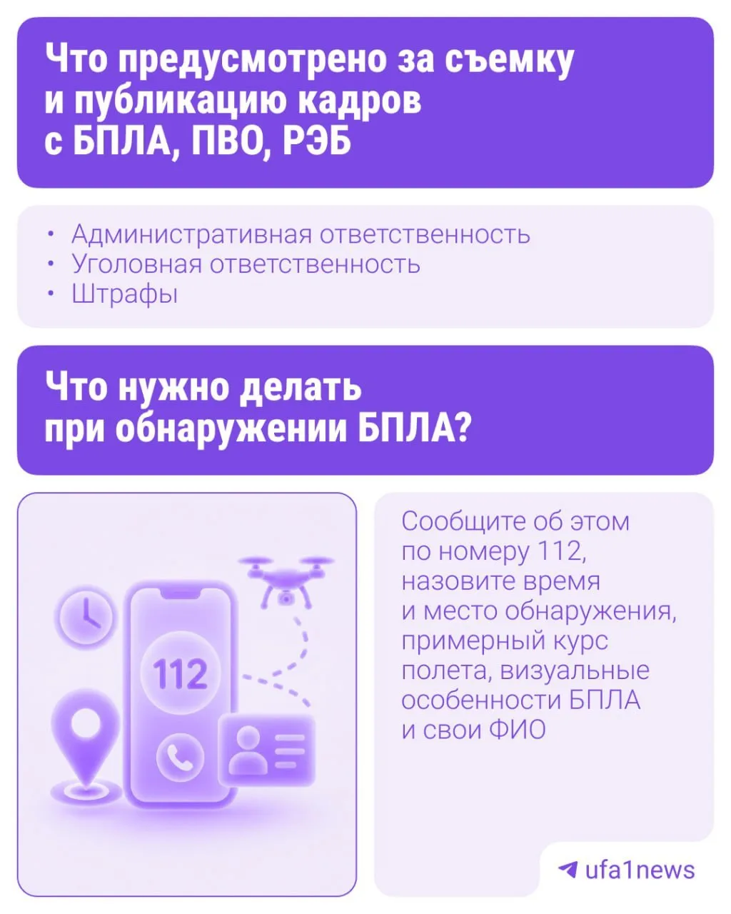 ❗️Помните: снимать и публиковать кадры с БПЛА и работой ПВО запрещено.