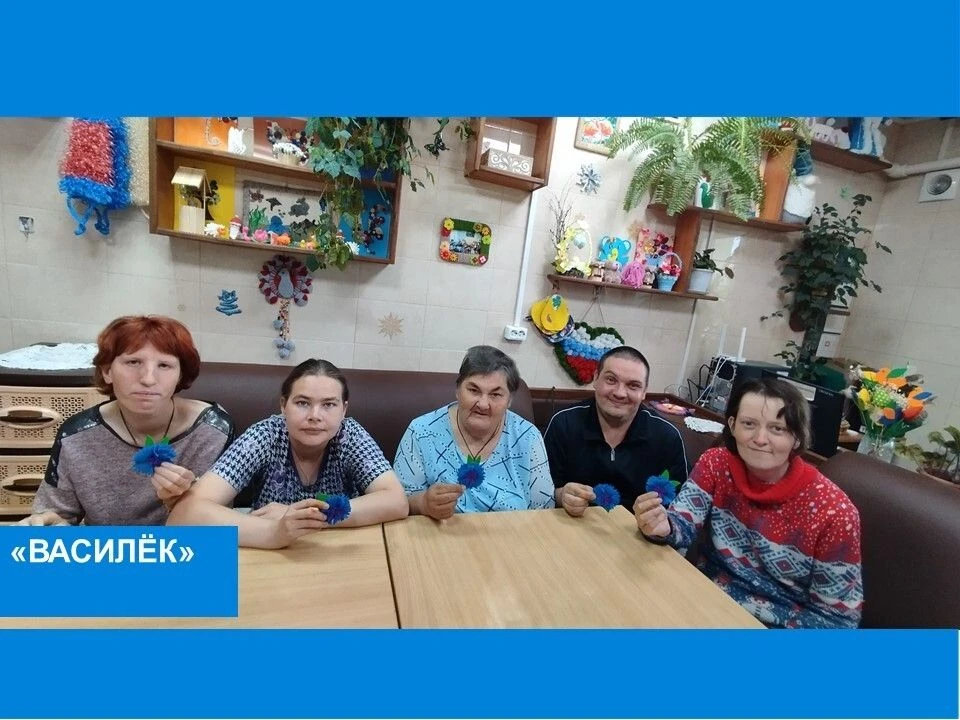 "Василёк" из фетра: аромат лета в Болотском доме социального обслуживания