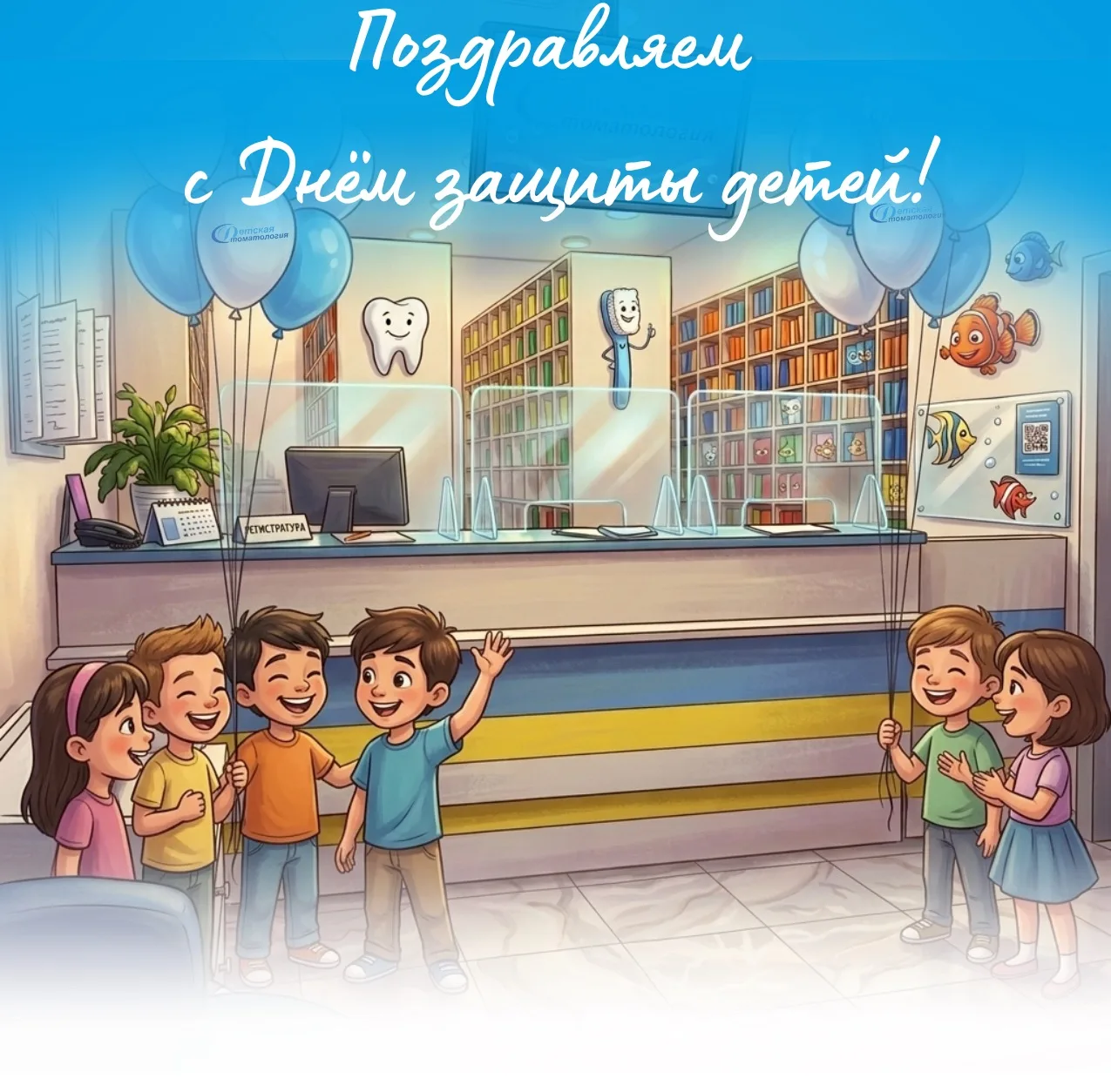 🤗Коллектив детской стоматологической поликлиники поздравляет с Международным днем защиты детей!

Же