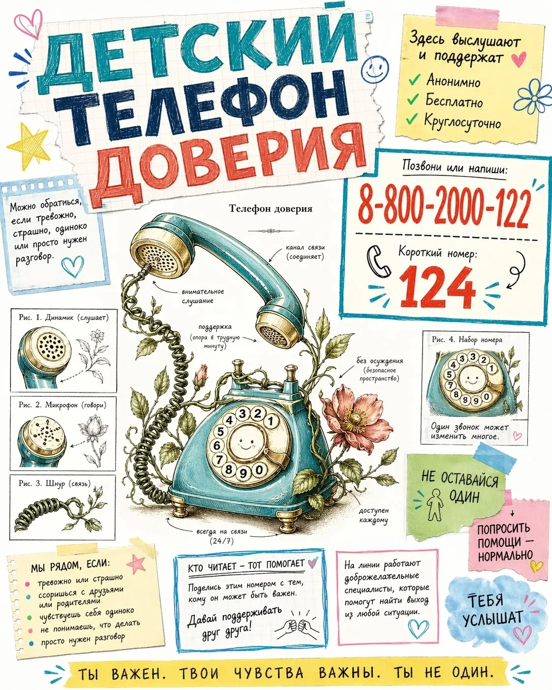 ВНИМАНИЕ! ВАЖНО! 
Если тебе или твоим друзьям нужна помощь, запомни эти номера:
📞 8-800-2000-122 (Е